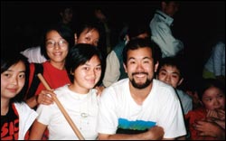 Amongst English learners at the English Corner, Chengdu